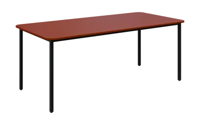 JSBR 190N Jídelní stůl 1900 x 900 mm, deska cihlově červená / podnož černá